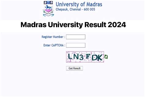 Madras University Result 2024